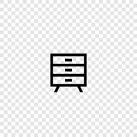 dresser, drawer, bedside table, bedroom furniture icon svg