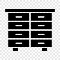 dressers, storage, storage ideas, bedroom storage icon svg