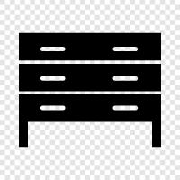 dressers, bedroom dressers, chest of drawers, furniture icon svg