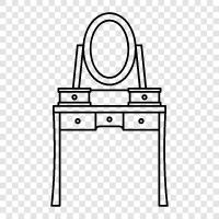 dressing table, bedroom, bedroom furniture, bedroom sets icon svg