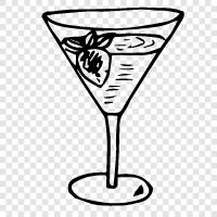 drink, alcoholic, mixed drink, martini icon svg