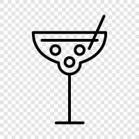 Getränk, alkoholisches, gemischtes Getränk, Cocktail Rezept symbol