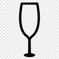drinking, wine, flute, stemware icon svg
