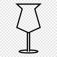 drinking, wine, flute, stemware icon svg