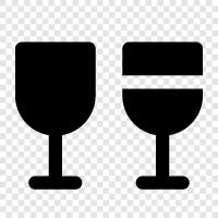 drinking, wine, table, stemware icon svg