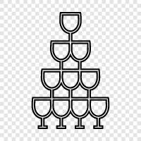 drinking, wine, flute, stemware icon svg