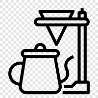 drip coffee, drip filter, drip coffee maker, drip coffee maker instructions icon svg