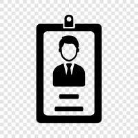 driver s license, identification card, passport, social security number icon svg