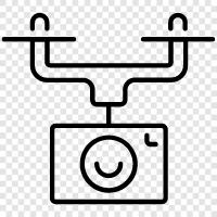 drone, aerial photography, video, FPV icon svg