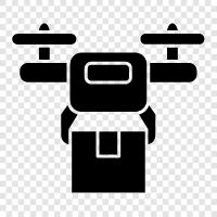 DrohnenLieferservice, DrohnenLieferfirma, DrohnenLiefertechnik, DrohnenLiefersystem symbol