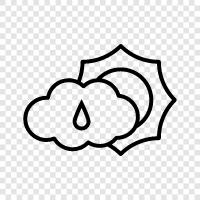 droplets, clouds, thunder, lightning icon svg