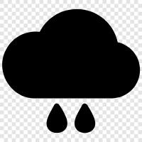 droplets, rainfall, clouds, thunderstorms icon svg