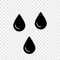 droplets, rain, waterfall, stream icon svg