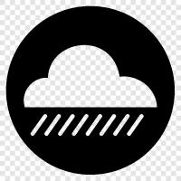 droplets, thunder, rainfall, clouds icon svg