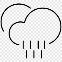 droplets, precipitation, clouds, thunder icon svg