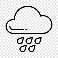 droplets, precipitation, thunderstorm, flooding icon svg