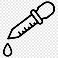 dropper, syringe, glass, medicine icon svg