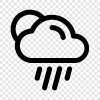 drops, water, precipitation, sky icon svg
