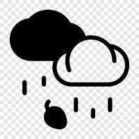 drops, thunder, weather, Atmosphere icon svg