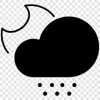 Drops, Thunder, Clouds, Weather icon svg