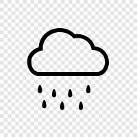 Drops, Pouring, Heaven, Clouds icon svg