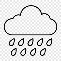 drops, tears, heaven, clouds icon svg