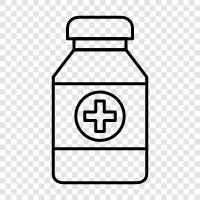 drug bottle, pharmaceutical bottle, pill bottle, medication bottle icon svg