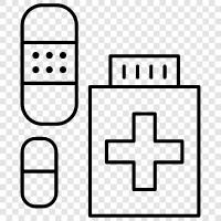 Drugstore, Prescription, Medication, Health icon svg