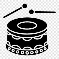 Drums, Bass Drum, Cymbal, Guitar icon svg