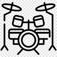 Drums, Percussion, Drummer, Drumming icon svg