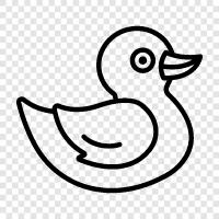 ducks, rubber duck, bath toy, childrens toy icon svg