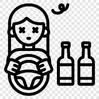 DUI, Alcohol, Driving Under the Influence, alcohol poisoning icon svg