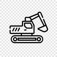 Dump Truck, Bau, schwere Ausrüstung, Bulldozer symbol