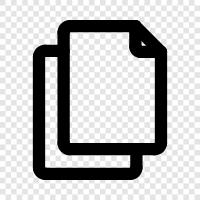 duplication, print, document, writing icon svg