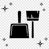 Dustpan und Bürste, Reinigungsmittel, Reinigungsmittel für die Küche, Dustpan symbol