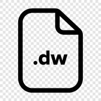 dw Dateiendung, dw Dateityp, dw Dateistandort, dw Dateigröße symbol