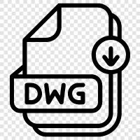 dwg, чертежи, формат чертежей, файл чертежей Значок svg