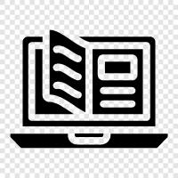 e books, e reading apps, e reading glasses, e reading devices icon svg