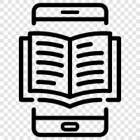 ereader, digital book, ereader software, ereader apps icon svg