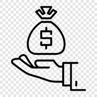 earnings, money, salary, net worth icon svg