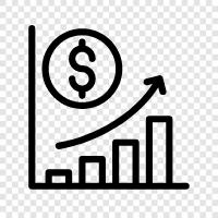 earnings growth, earnings per share growth, top line growth, bottom line growth icon svg