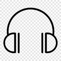 earphones, overthe-ear headphones, onear headphones, Headphones icon svg