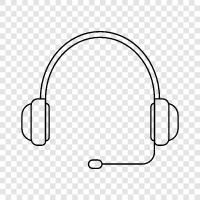 Earphones, Speakers, Mic, Noise Cancelling icon svg