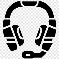 earphones, wireless, Bluetooth, microphone icon svg