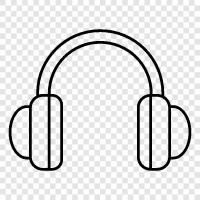 earphones, stereo headphones, overthe-ear headphones, in icon svg