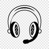 earphones, Bluetooth, stereo, noise cancelling icon svg