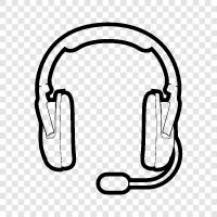 earphones, headphones, audio equipment, music icon svg