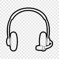 earphones, audio, sound, music icon svg