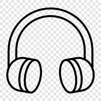 earphones, stereo, audio, cassette icon svg