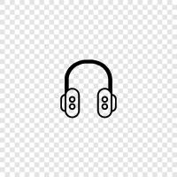 earphones, audio equipment, music, stereo icon svg